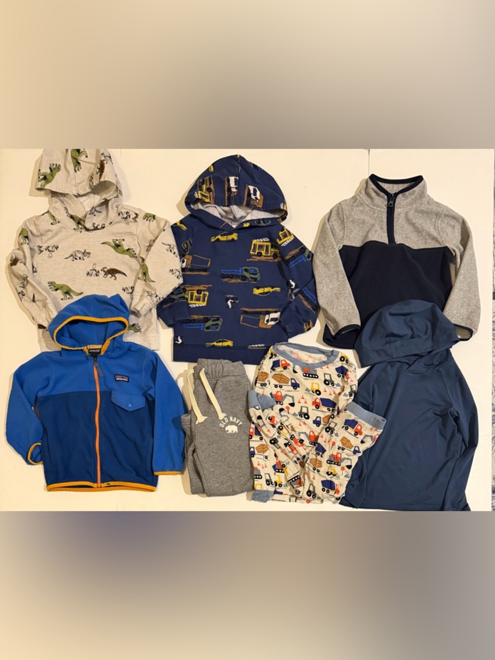Boys Clothes Bundle Lot Hoodies Pants Pajamas Size 3T Little Sleepies Carters
